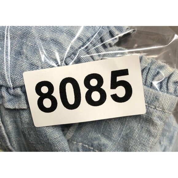 Polo Ralph Lauren Girls Denim Shirt Size 5 Button Up Round Ruffle Collar - Picture 14 of 14